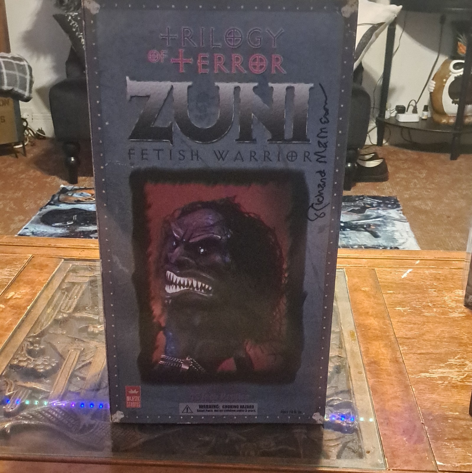 Trilogy of Terror Zuni Fetish Warrior Doll Majestic 2004 SIGNED Richard Matheson Trilogy of Terror Zuni Fetish Warrior Doll Majestic 2004 SIGNED Richard Matheson