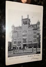 CAMDEN NJ MASONIC TEMPLE UNDIVIDED ANTIQUE POSTCARD  p/m Mar. 9, 1906 picture