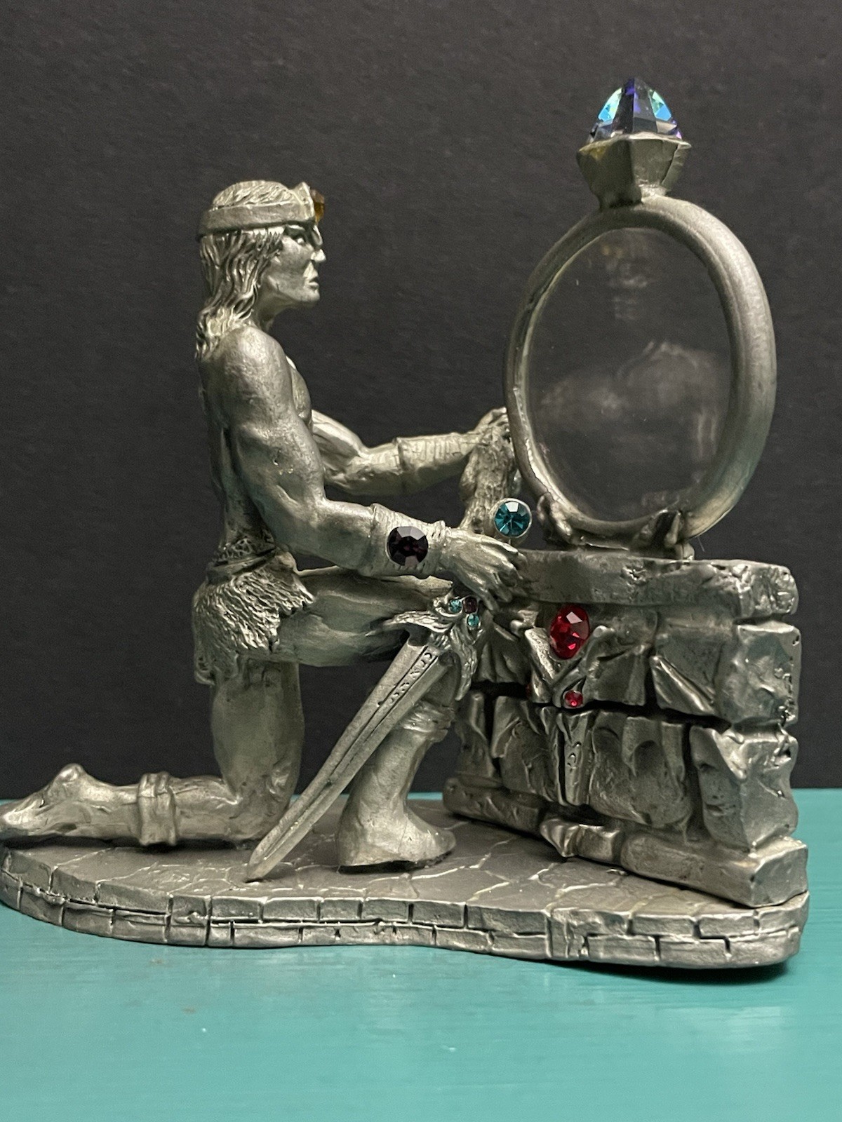 Comstock Pewter Warrior Conan Barbarian Sword Temple Dungeon Sacrifice Figurine Comstock Pewter Warrior Conan Barbarian Sword Temple Dungeon Sacrifice Figurine