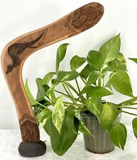 Australian Handcrafted Etched Kangaroo Wooden Boomerang/16