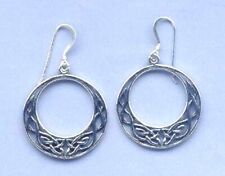 Celtic Moon Earrings, Hook  - Sterling Silver   ~Wiccan/Pagan picture