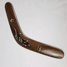 Australian Goondooloo Boomerang Returning Made From Brigalow Timber Wood 16 1/4