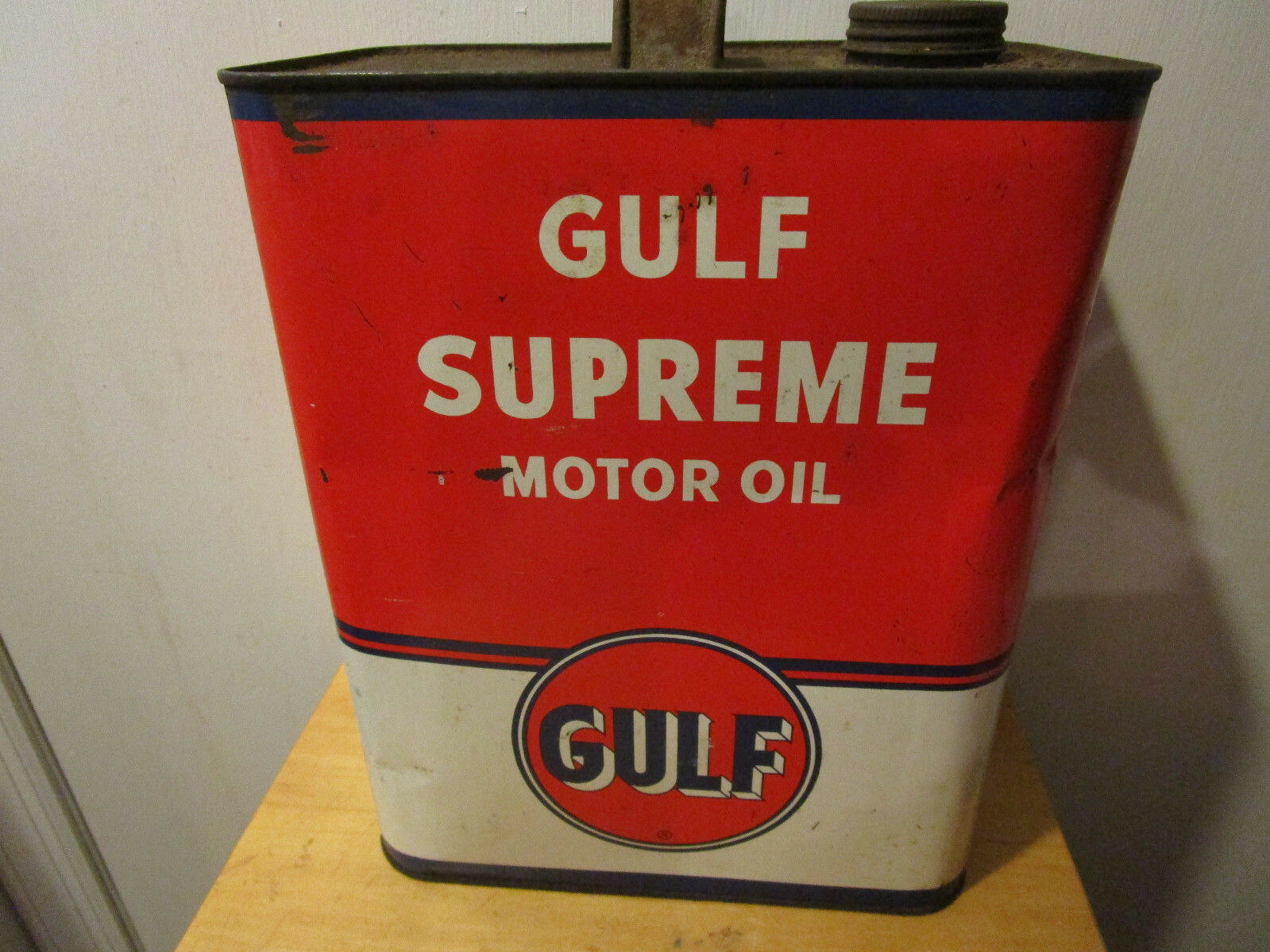 VINTAGE GULF SUPREME MOTOR OIL 2 GALLON CAN for Sale - Final Fantasy ...