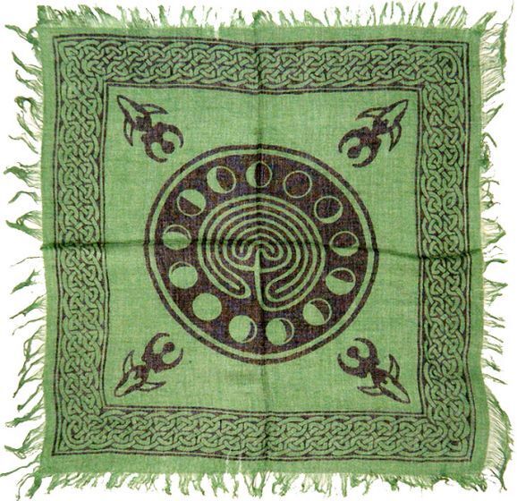 Celtic Earth with Moon Phase Altar Cloth 18\