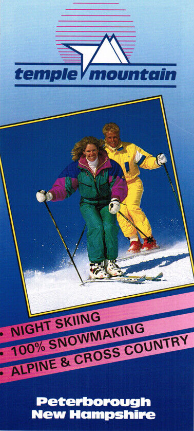 Temple Mountain Ski Area - Peterborough, New Hampshire - 1991-1992 Brochure