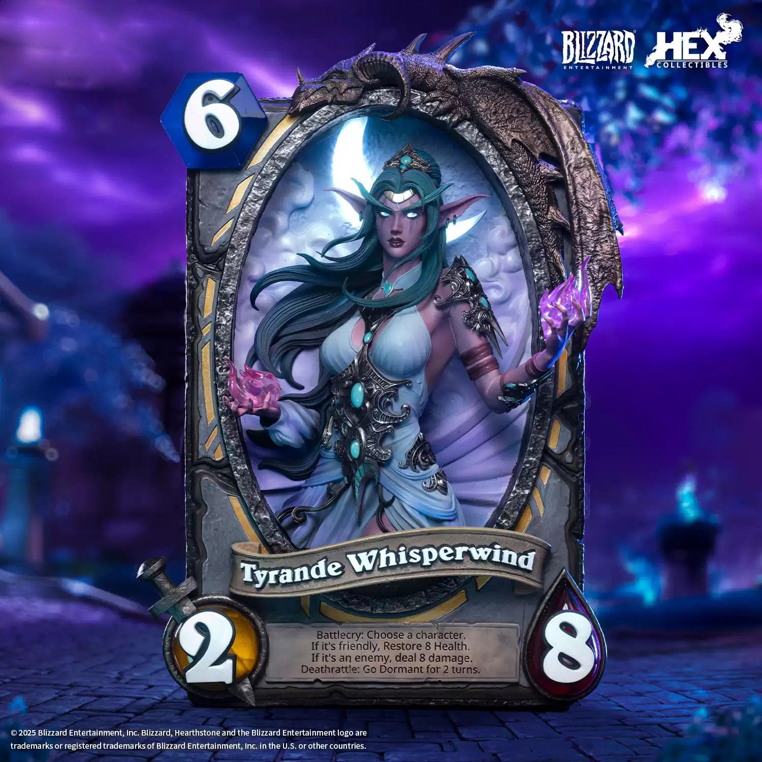 Official Authentic World of Warcraft Tyrande Whisperwind Card Art Statue 31cm(H)