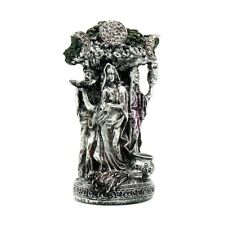 Celtic Sacred Moon Triple Goddess Maiden Under Tree of Life Statue Sculpture New picture
