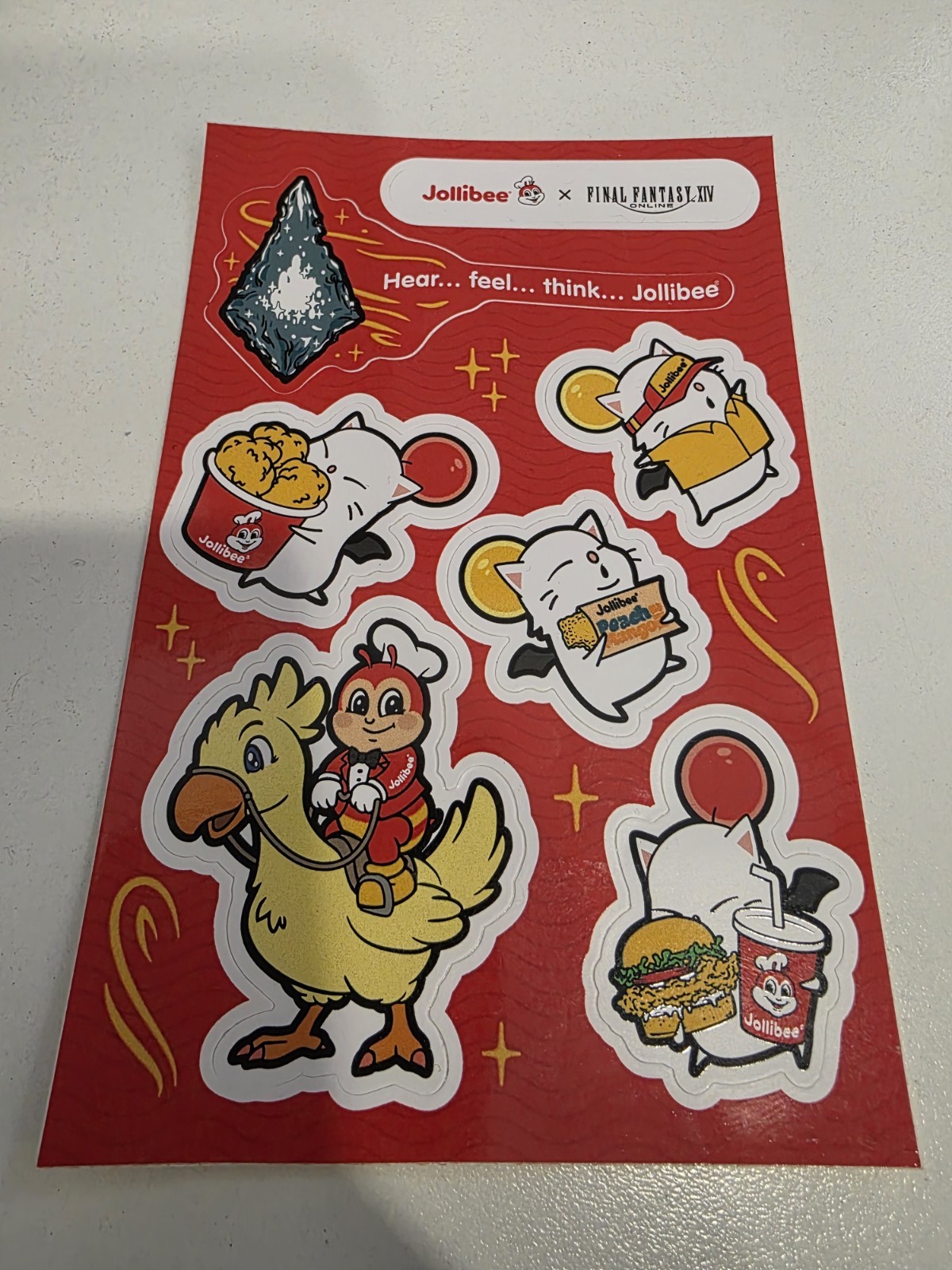 Jollibee x Final Fantasy Xiv Stickers Moogles Jollibee x Final Fantasy Xiv Stickers Moogles