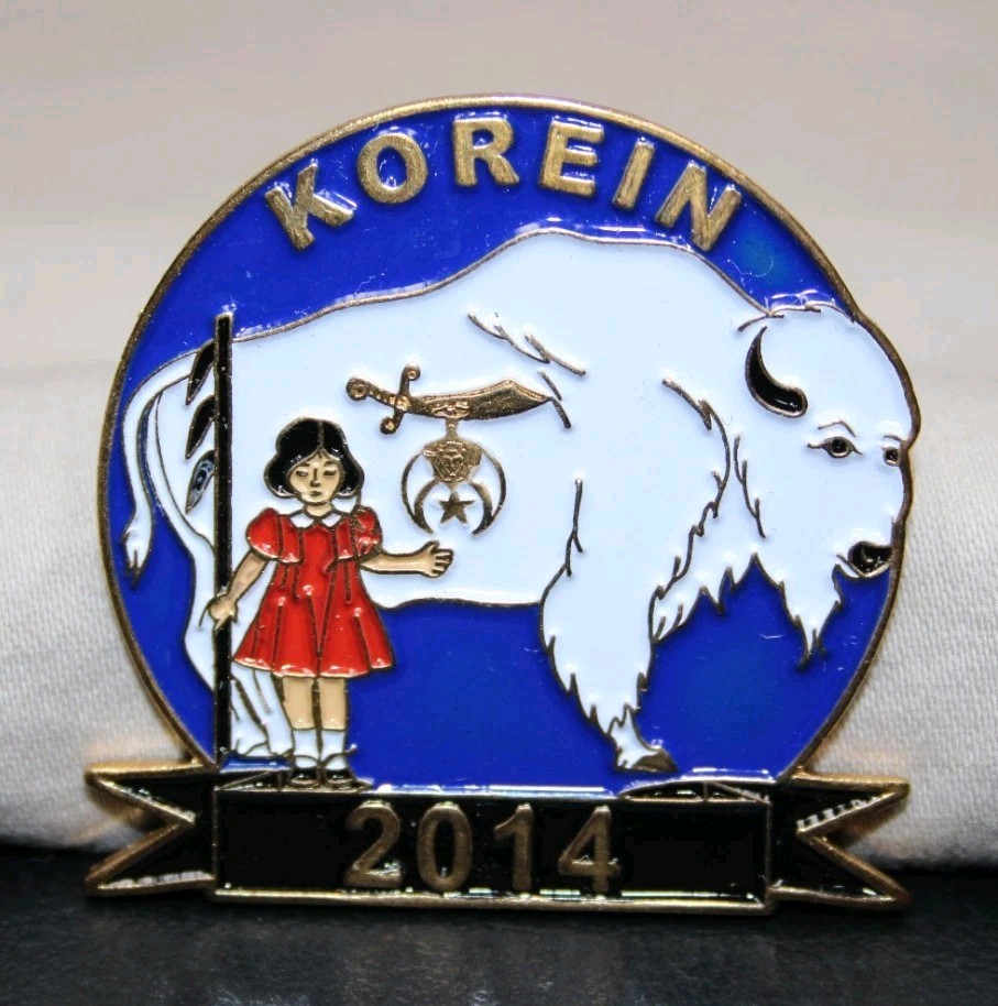 Vintage 2014 Korein Shrine Temple Shriners Enamel Lapel Hat Cap Pin Buffalo Vintage 2014 Korein Shrine Temple Shriners Enamel Lapel Hat Cap Pin Buffalo