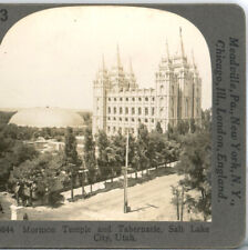 UTAH, Mormon Temple & Tabernacle, Salt Lake City--Keystone Stereoview #C102 picture