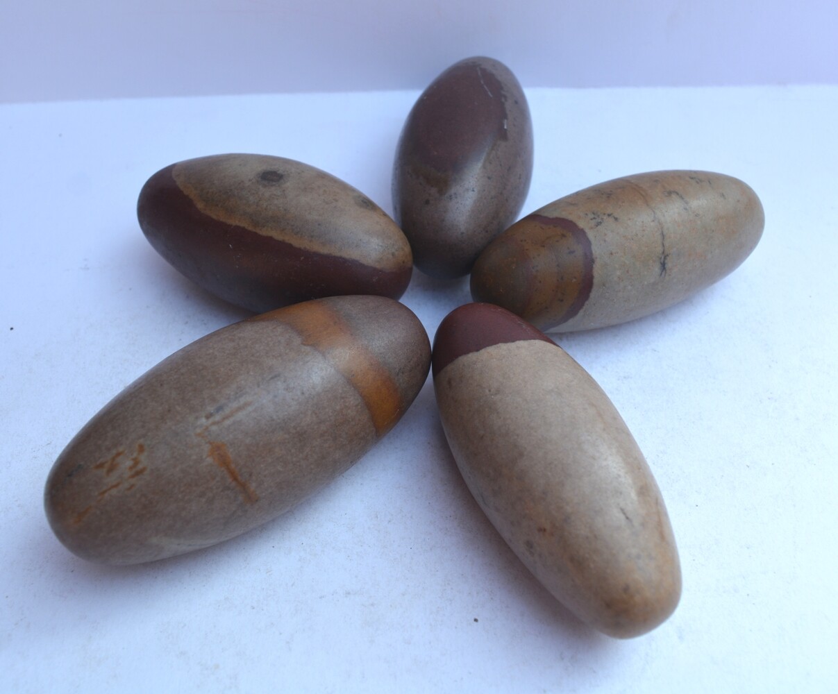 2 Pcs Narmadeshwar Shiva lingam is the holy symbol of union of Lord shiva - 4268 2 Pcs Narmadeshwar Shiva lingam is the holy symbol of union of Lord shiva - 4268