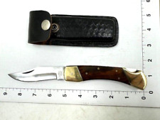 LOCKBACK FOLDING HUNTER POCKET KNIFE & SHEATH picture