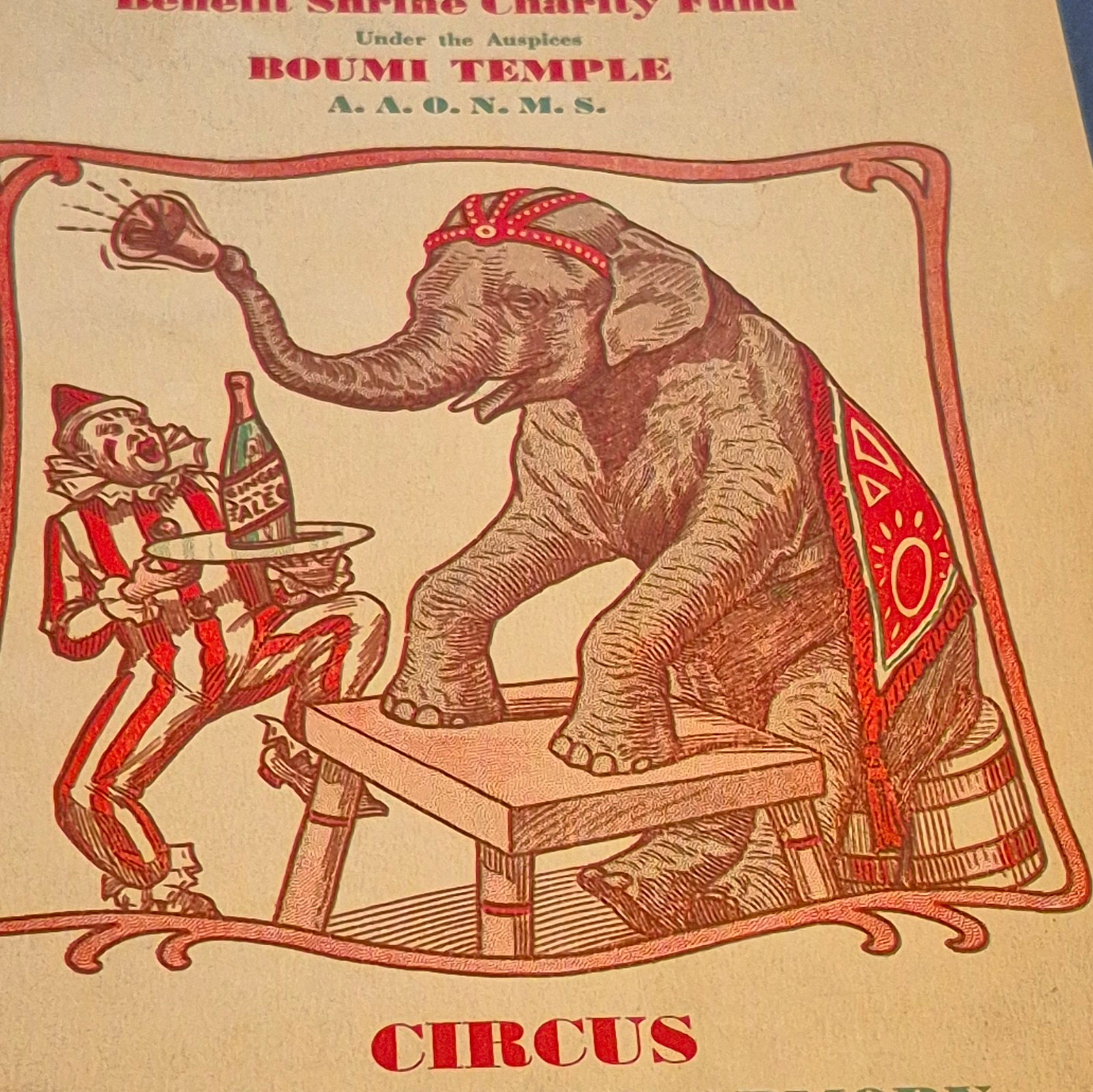1931 SHRINER CIRCUS PROGRAM BALTIMORE,MD BOUMI TEMPLE,FRED BRANDA 1931 SHRINER CIRCUS PROGRAM BALTIMORE,MD BOUMI TEMPLE,FRED BRANDA