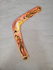 Wooden Australia Boomerang Hand Painted Aboriginal Design 14