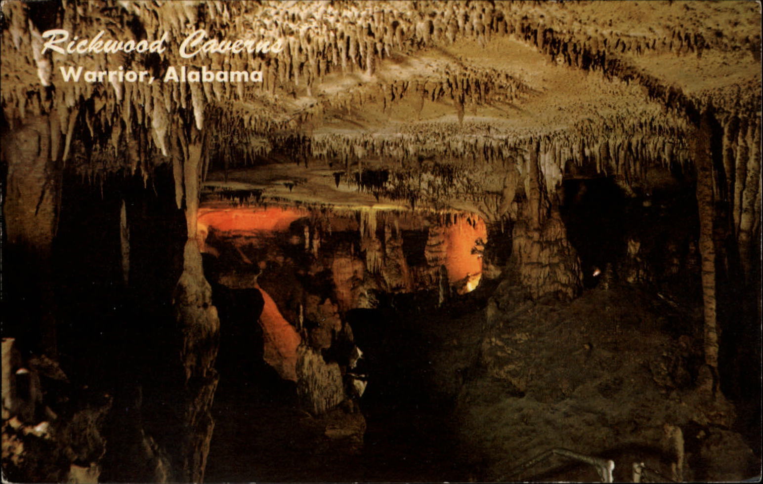 Warrior Alabama Richwood Caverns stalactite formations unused vintage postcard