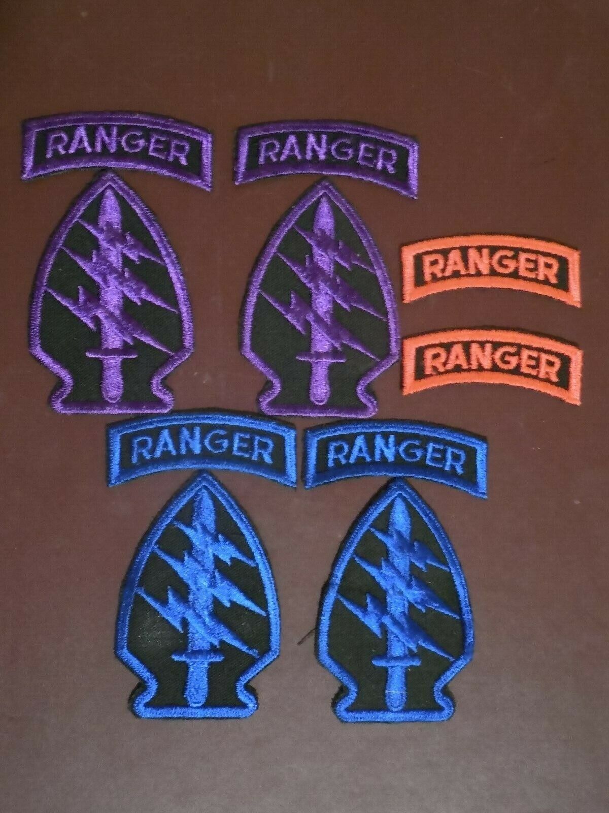 Special Forces Airborne Ranger Tab Patch Lot Insignia Rare Color Variation Group