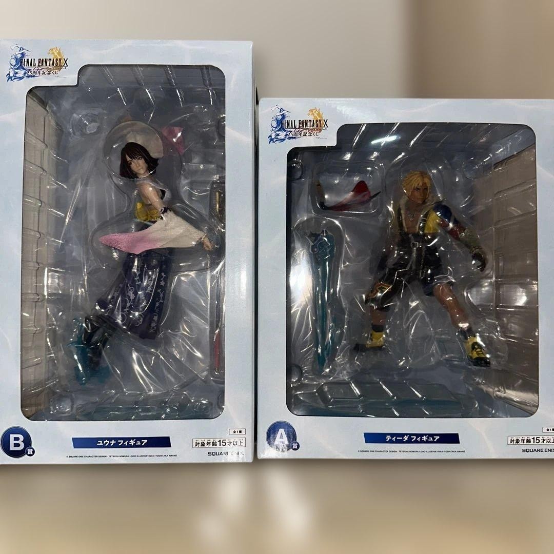 FINAL FANTASY X 25th Anniversary Lottery Prize A & B Figure Set Yuna Tidus JAPAN FINAL FANTASY X 25th Anniversary Lottery Prize A & B Figure Set Yuna Tidus JAPAN