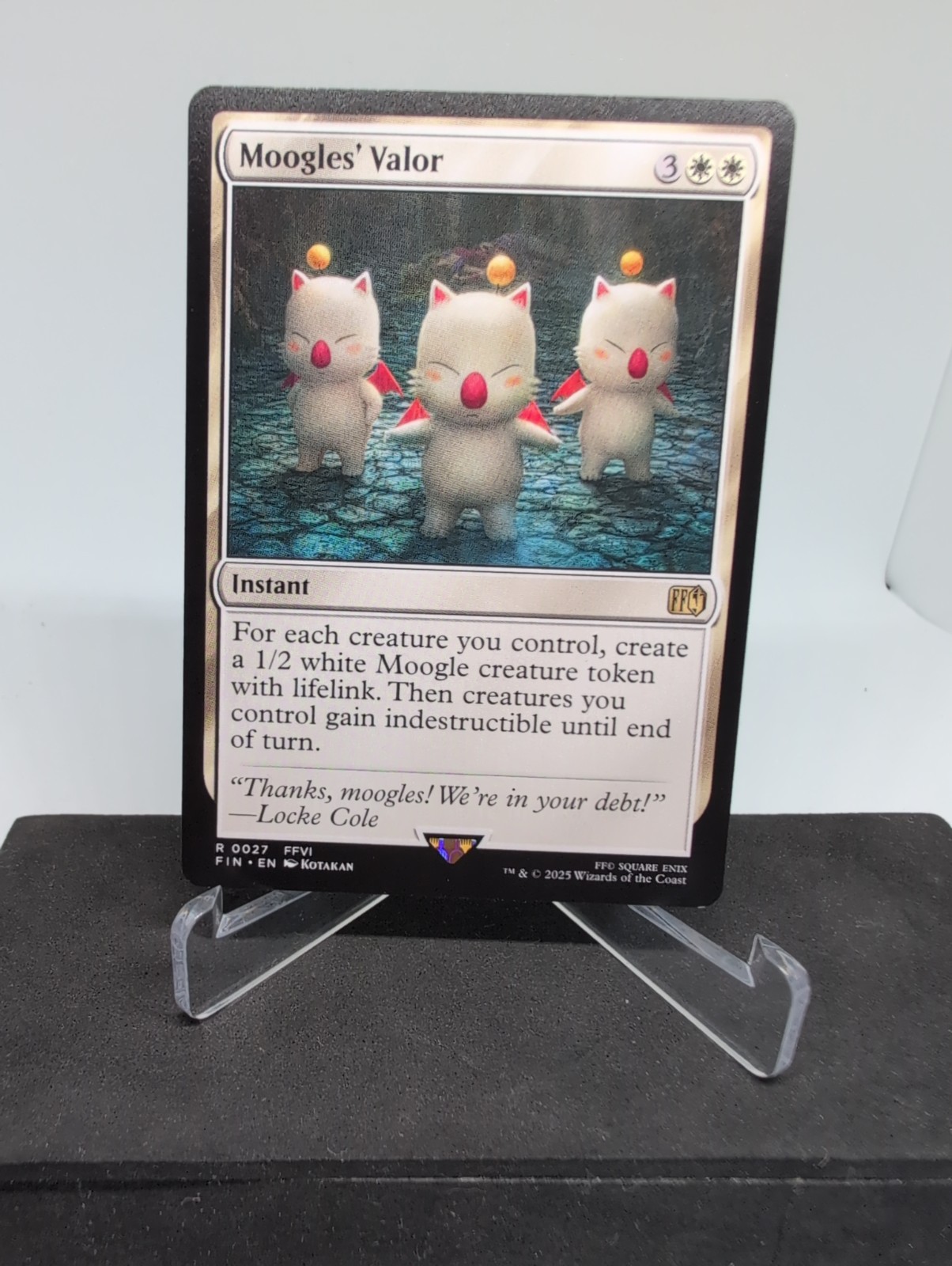 MTG Moogles' Valor - Final Fantasy R 0027 - Rare - NM - Free P&P MTG Moogles' Valor - Final Fantasy R 0027 - Rare - NM - Free P&P