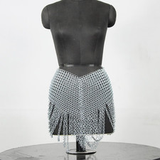 Female Viking Chainmail Battle Skirt, Medieval Warrior Costume, LARP Ringmail picture