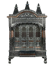 Oxidized Plated Temple Puja Mandir for Home Indian Traditional Hindu Puja Ghar picture