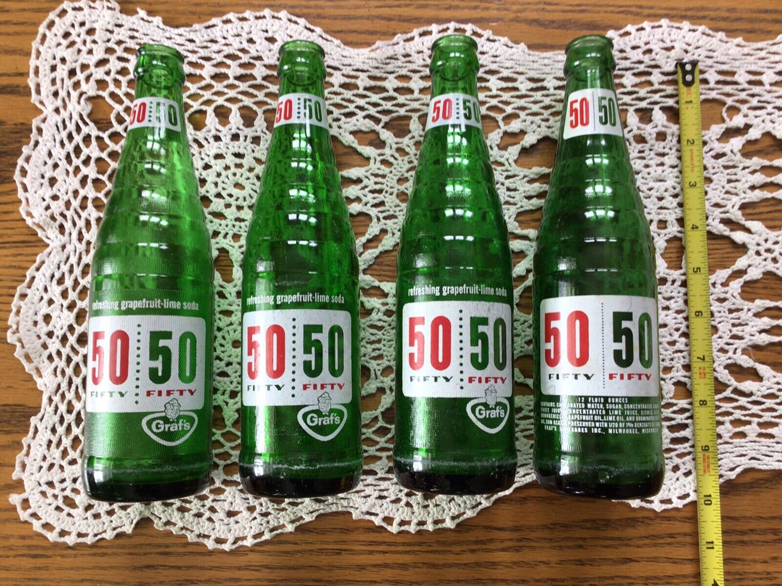 Vintage Graf’s 12 Ounce 50-50 Soda / Pop Bottles