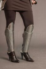 Medieval Larp Warrior Steel Elven Lady Pair Of Leg Greaves Knight Leg Armor Set picture