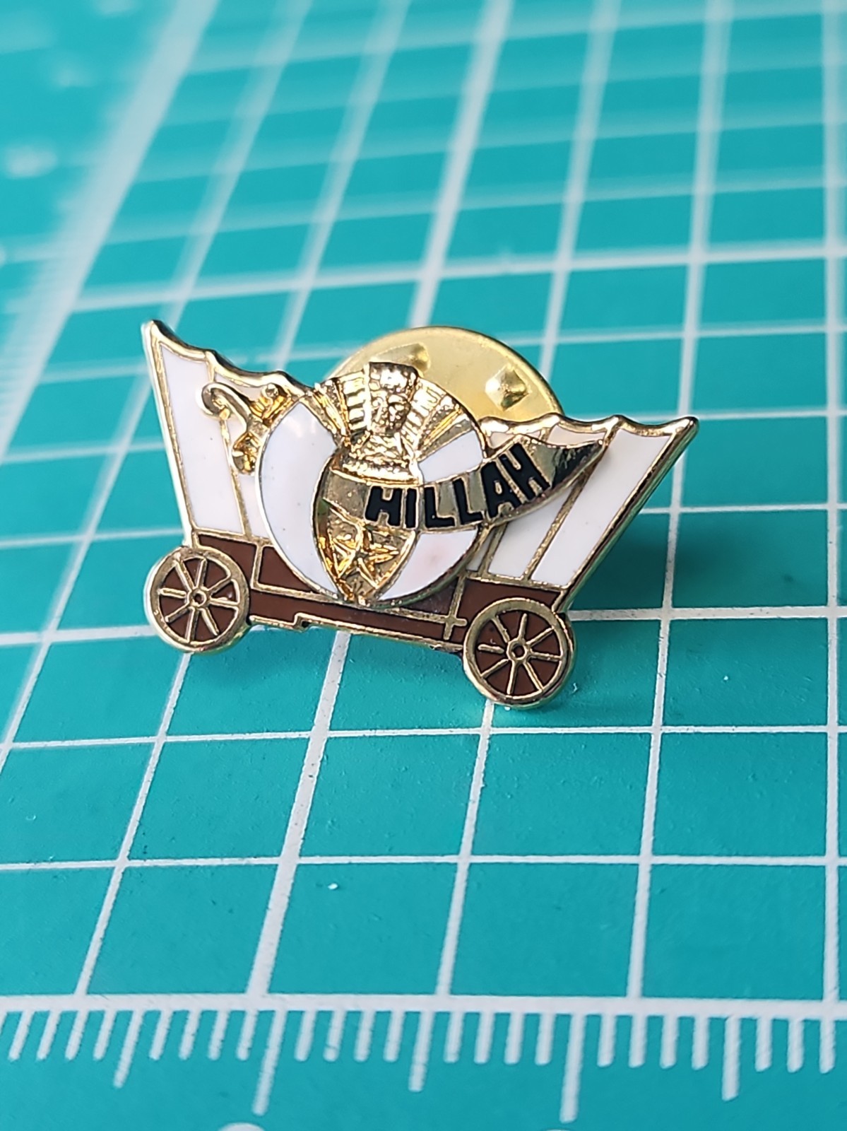 Vtg Freemason Masonic Shriner Hillah Temple 1980 Gold Tone Lapel Pin Vtg Freemason Masonic Shriner Hillah Temple 1980 Gold Tone Lapel Pin