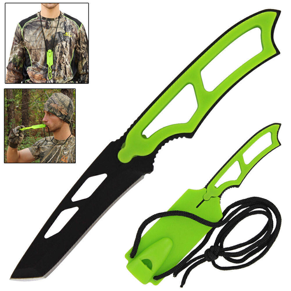 Tactical Emergency Neck Knife - Tactical Zombie Warrior Full Tang Survival Tool