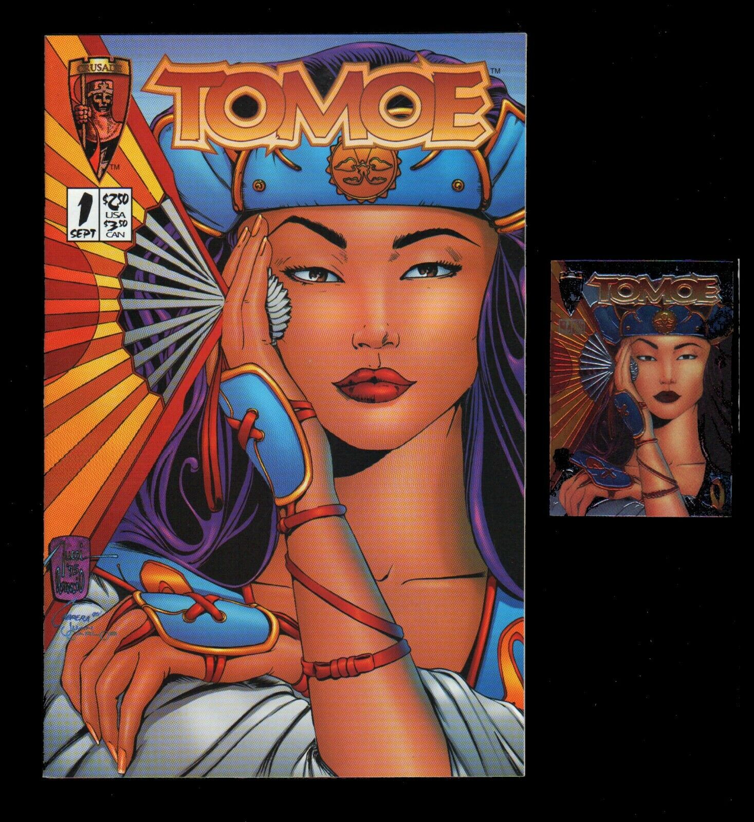 Comic: Sept 1995 SHI Way Of The Warrior #6 [Reflects the TOMOE #1 cover] + Card