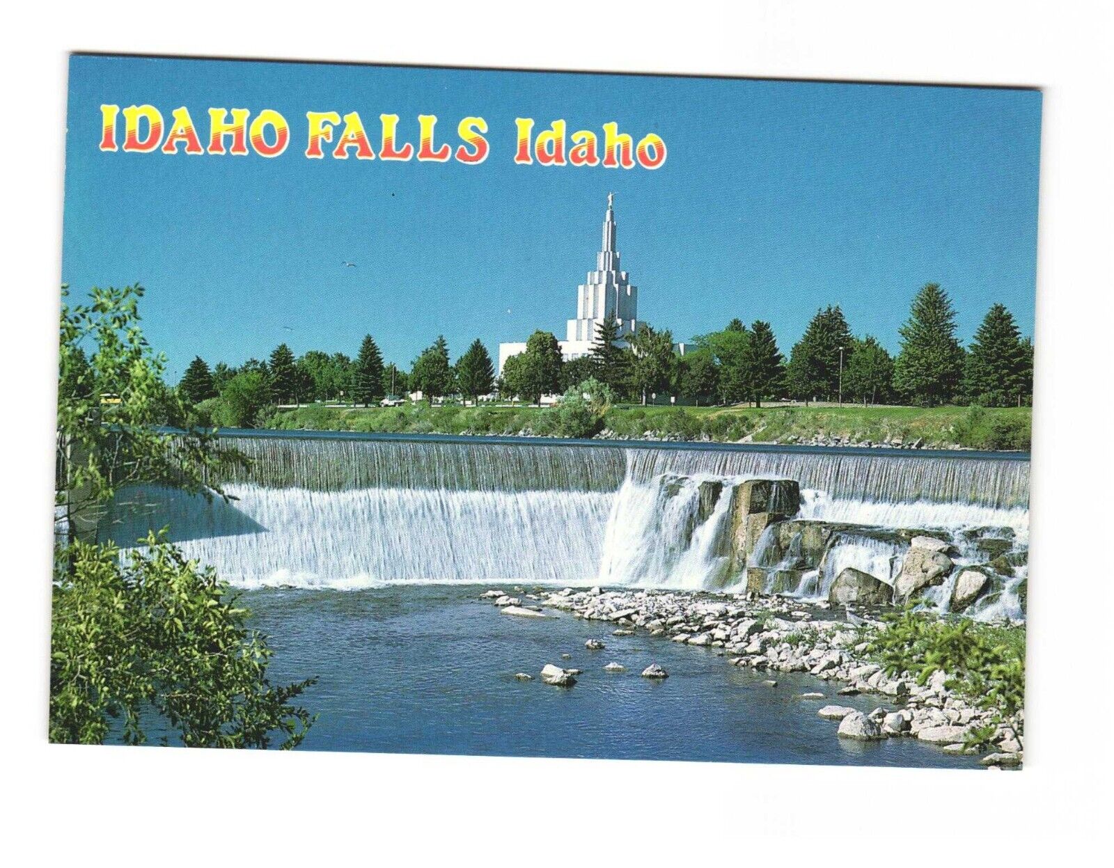 Mormon Temple - Idaho Falls, Idaho Postcard Unposted 4x6