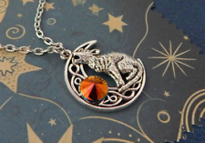 Celtic Wolf Moon Necklace Pendant Silver Jewelry Handmade NEW Fashion Wolfpack picture