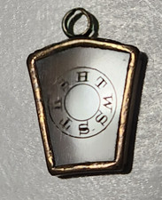 ANTIQUE FREEMASON KEYSTONE HTWSSTKS MASONIC TEMPLE ROYAL ARCH PENDANT FOB CHARM  picture