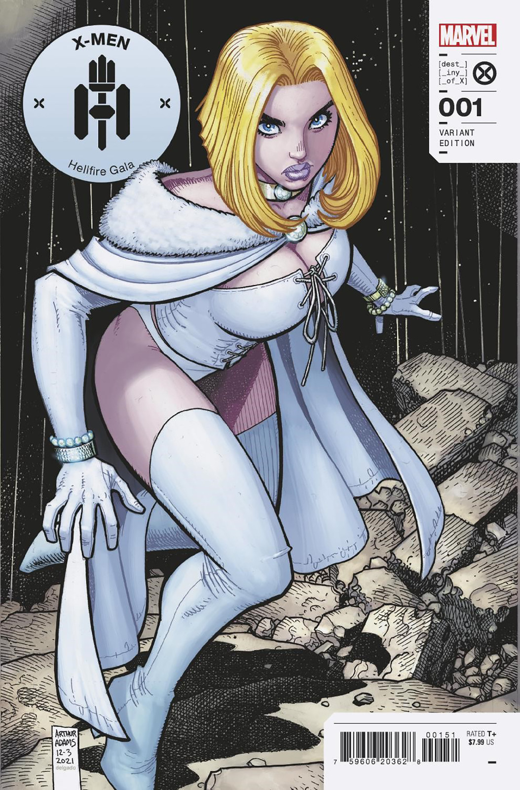 X-Men Hellfire Gala #1 1:25 Art Adams Variant Emma Frost GGA (07/13/2022) Marvel X-Men Hellfire Gala #1 1:25 Art Adams Variant Emma Frost GGA (07/13/2022) Marvel