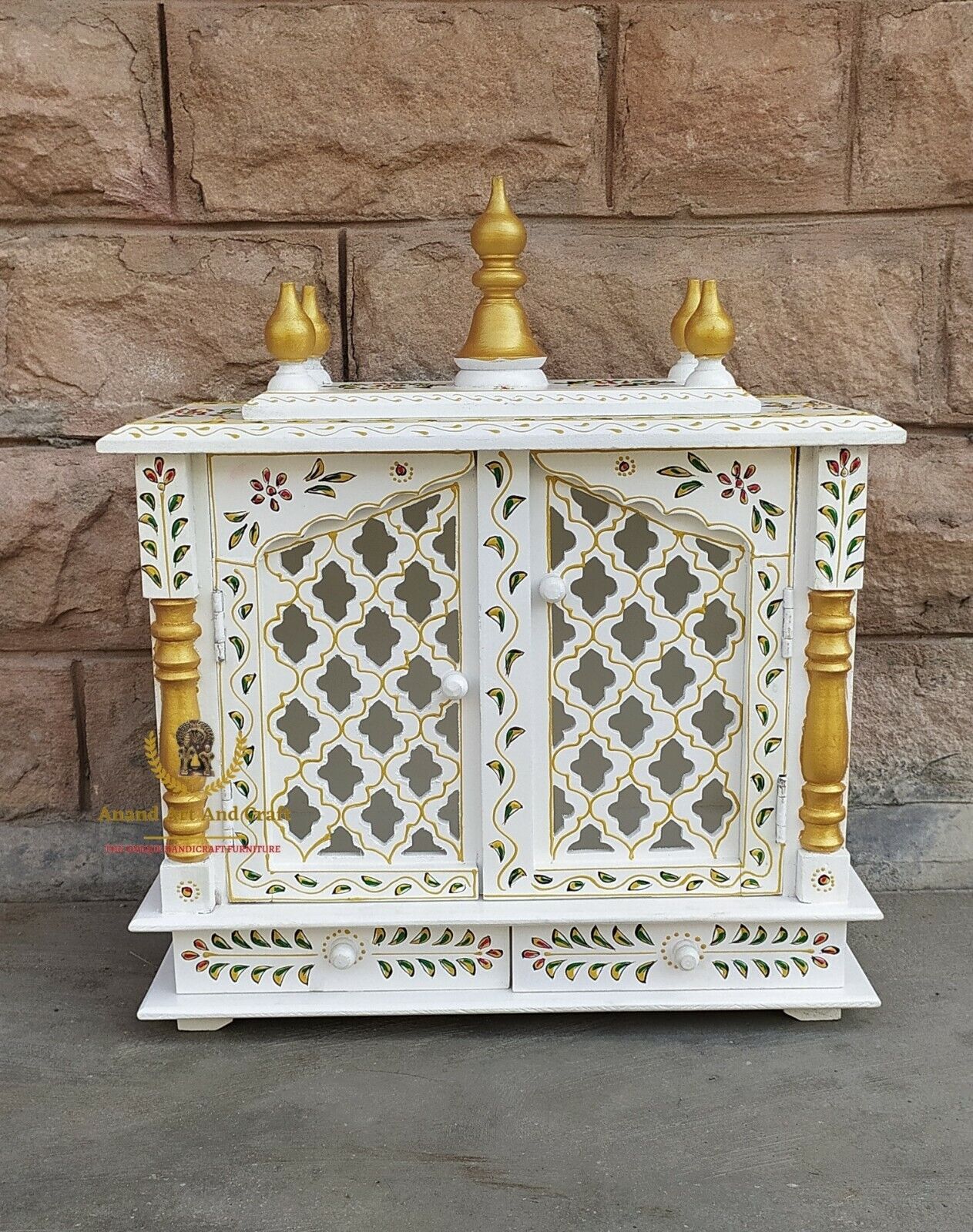 Wooden Temple Mandir Handcrafted Mandir Pooja Ghar Mandap For Worship Home 