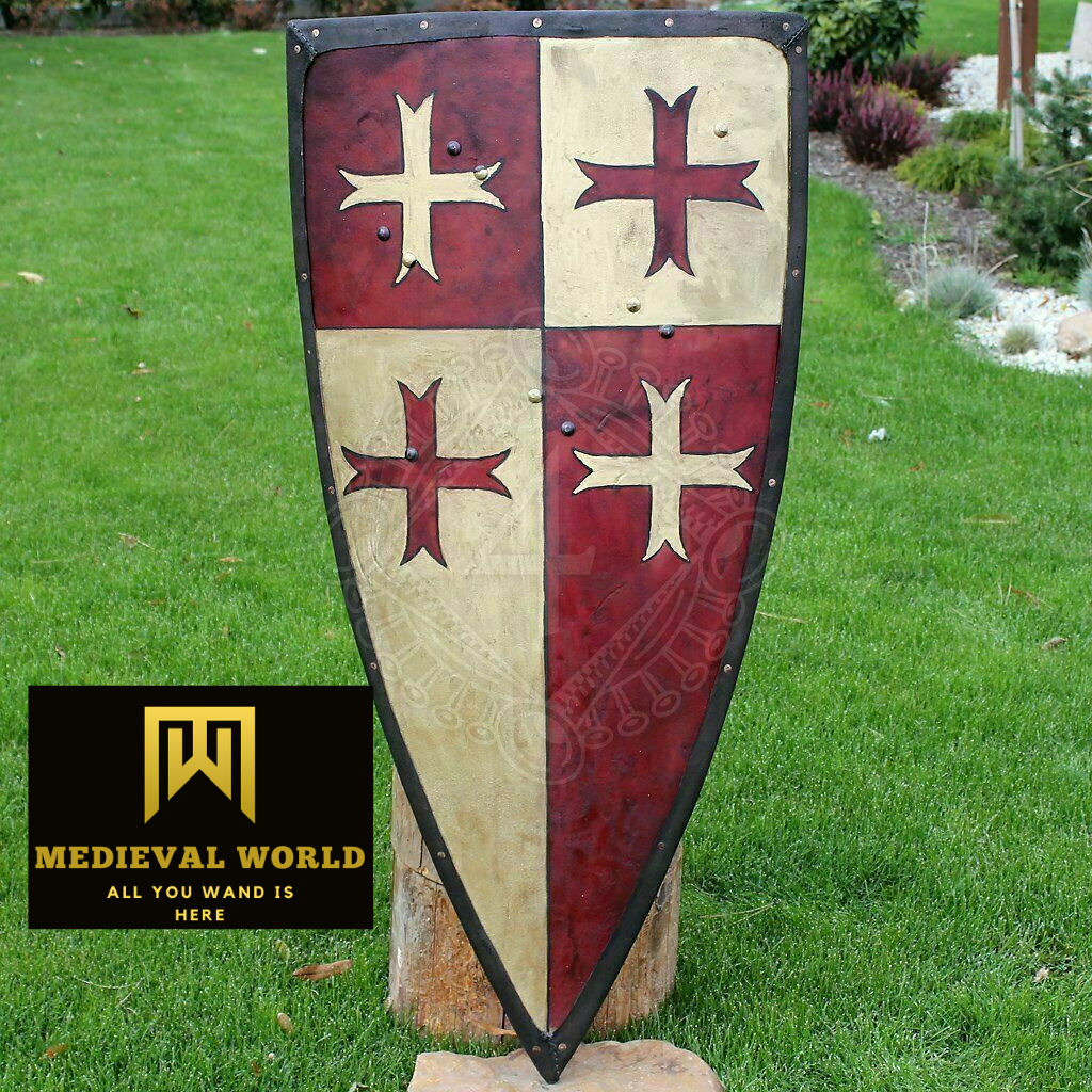 Medieval Warrior Steel Crusader Shield Armor Knight Costume Accessory Christmas