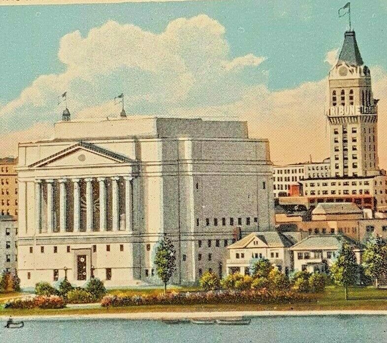 Vintage Postcard Scottish Rite Temple & Tribune Bldg Oakland CA Post Card