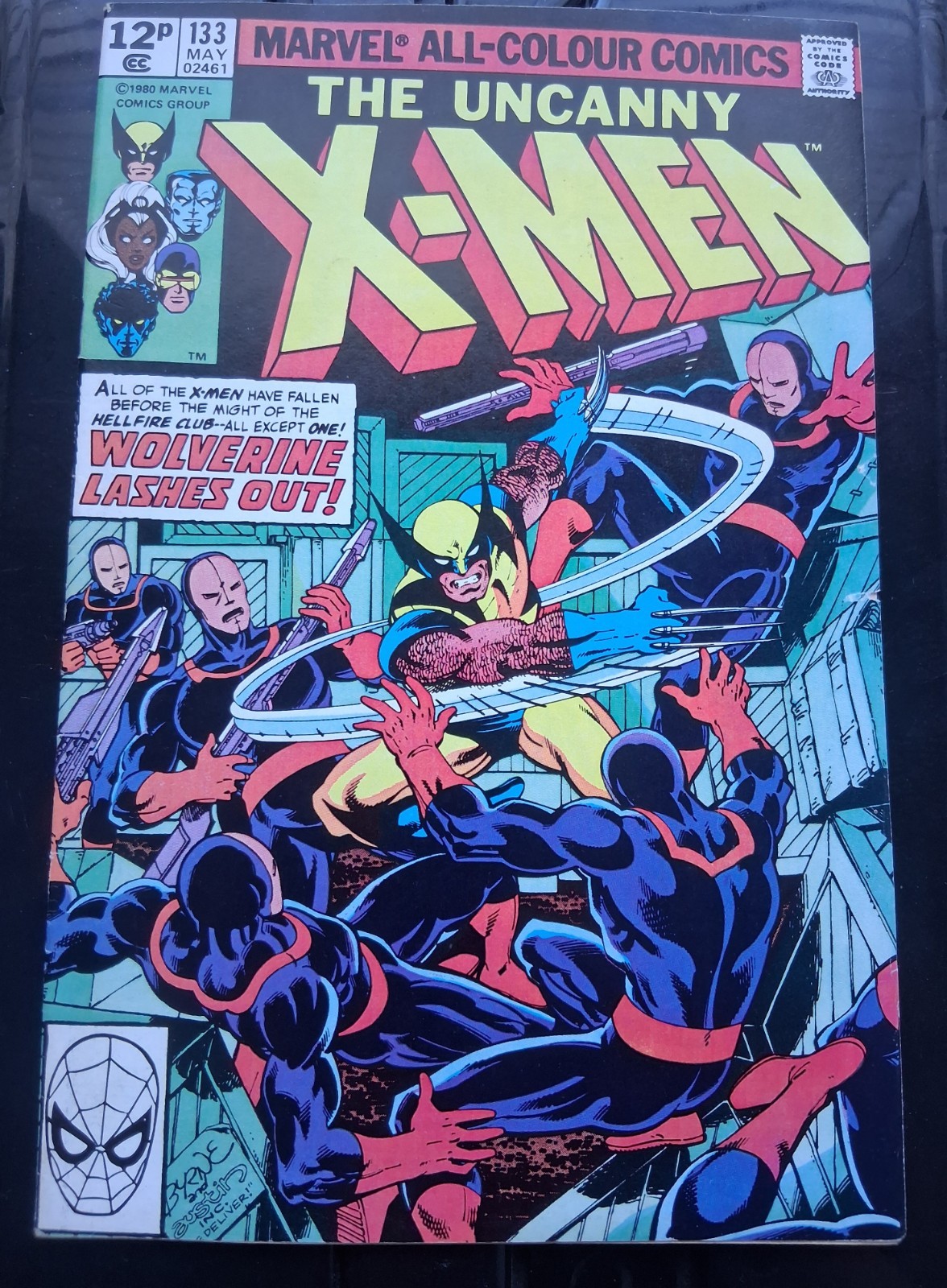 Uncanny X-Men 133 Hellfire Club vs Wolverine UK Pence Variant Marvel, 1980 VF Uncanny X-Men 133 Hellfire Club vs Wolverine UK Pence Variant Marvel, 1980 VF