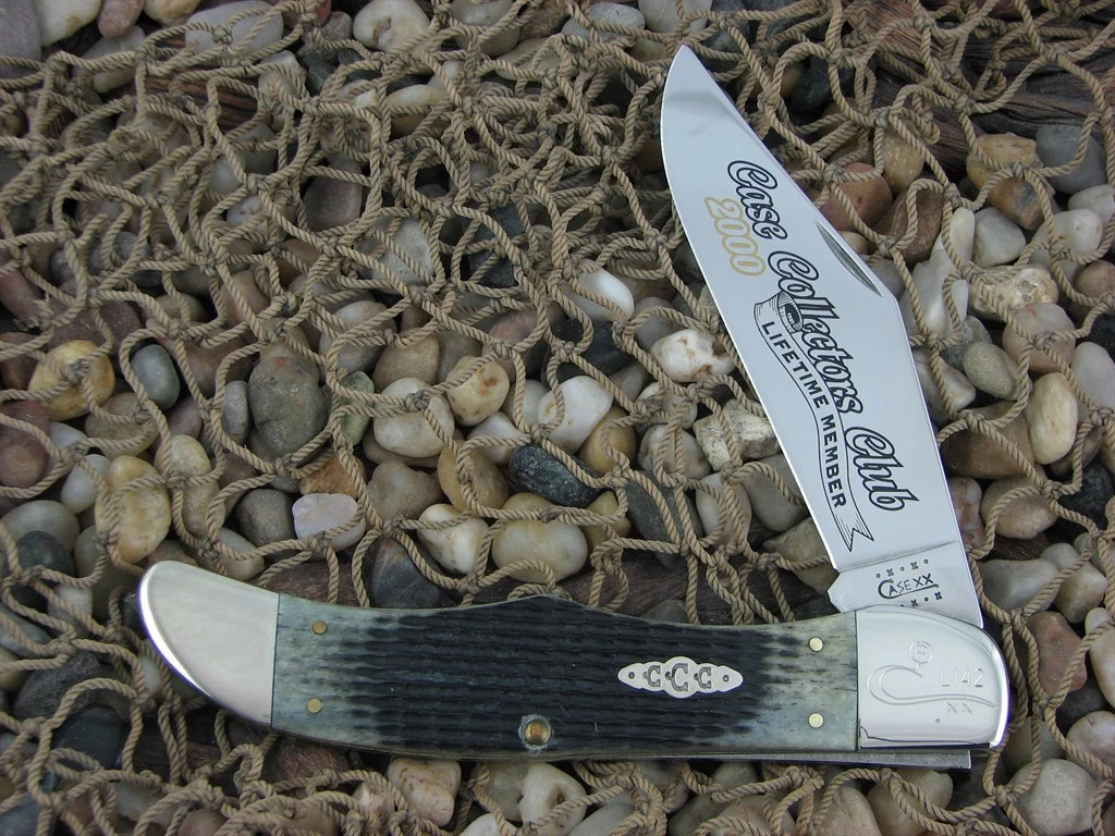 Case Cutlery 2000 Moss Green Bone Folding Hunter with TruSharp steel 6165 1/2