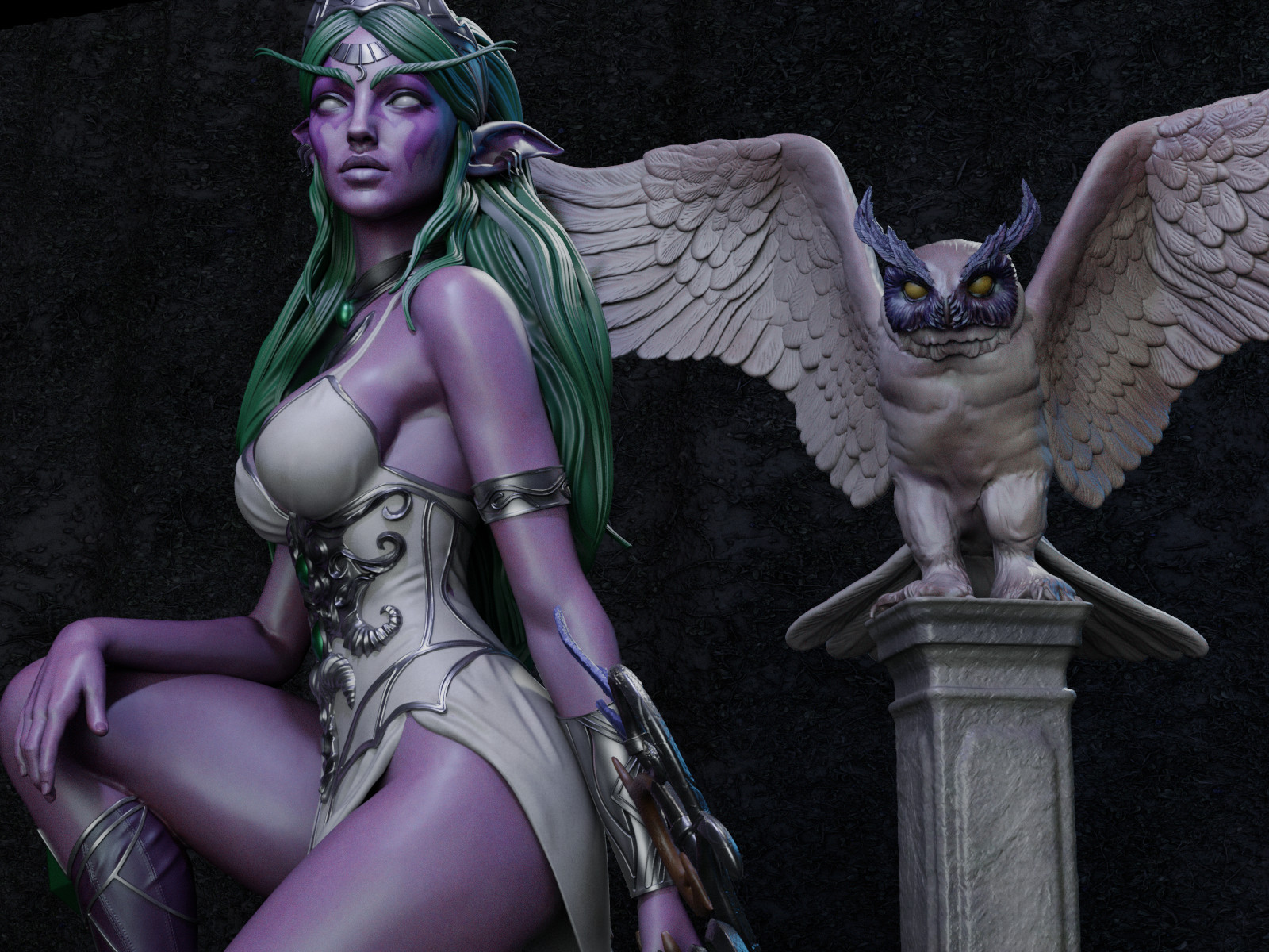 Tyrande Whisperwind 1:6 Resin Garage Kit | WoW Night Elf Figure | Fantasy Model Tyrande Whisperwind 1:6 Resin Garage Kit | WoW Night Elf Figure | Fantasy Model