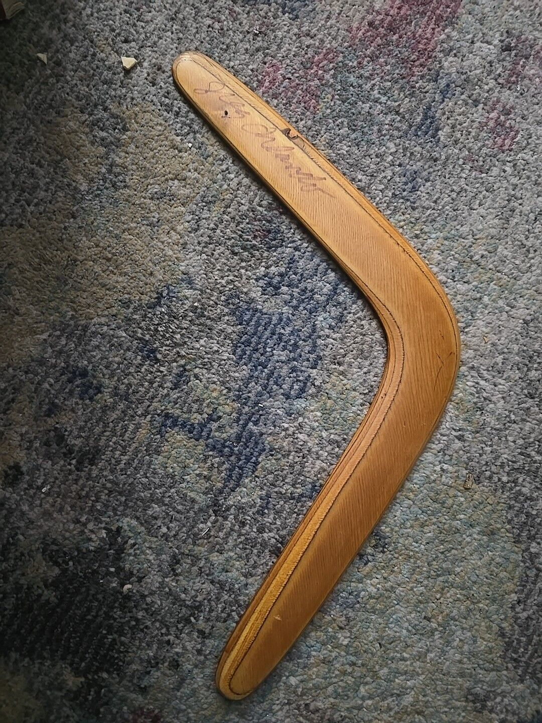 VIntage Boomerang in Light Wood Designed and Signed by Greg Orlando Little Use 