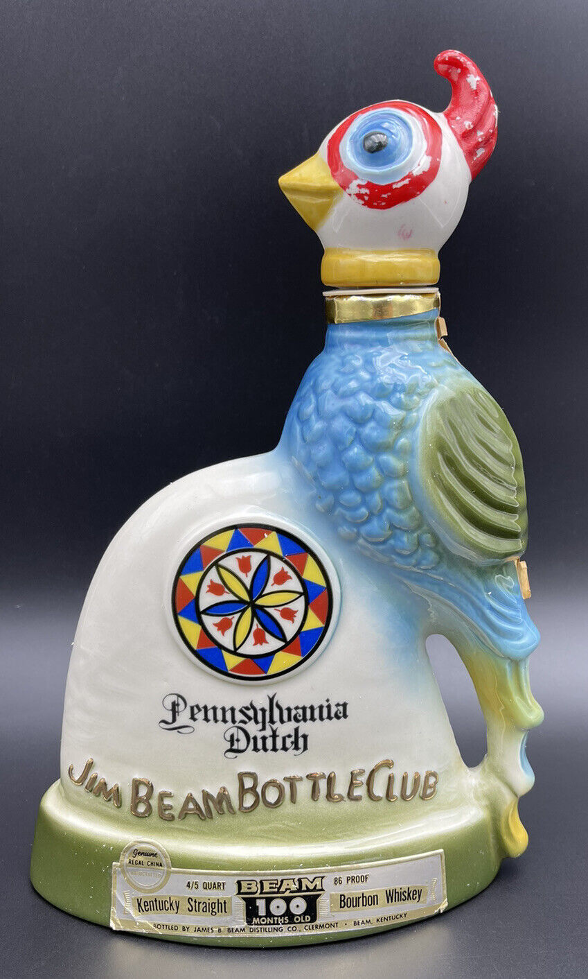 1974 Jim Beam Pennsylvania Dutch Bottle Club Whiskey Decanter Vintage