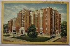 Masonic Temple Rochester New York Linen Postcard Canandaigua Cancel 1953 NY picture