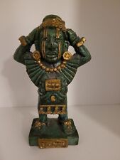 Vintage Aztec Xipe Totec Warrior God Statue Sculpture Crushed Green Stone Mexico picture